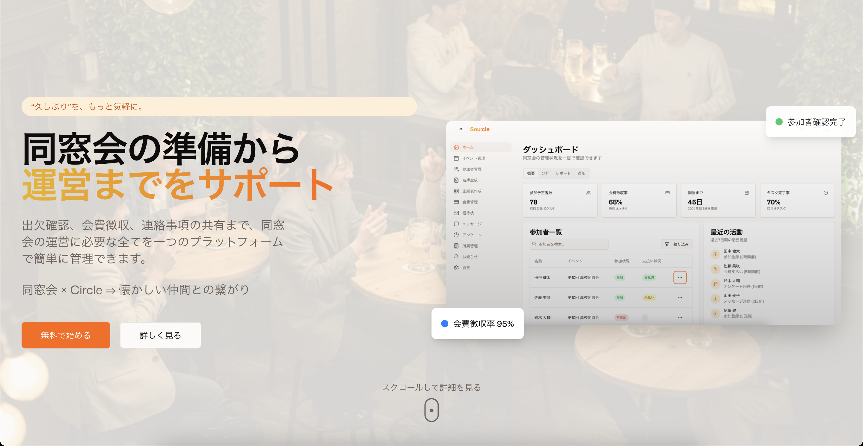 So:cle - 同窓会管理サービス